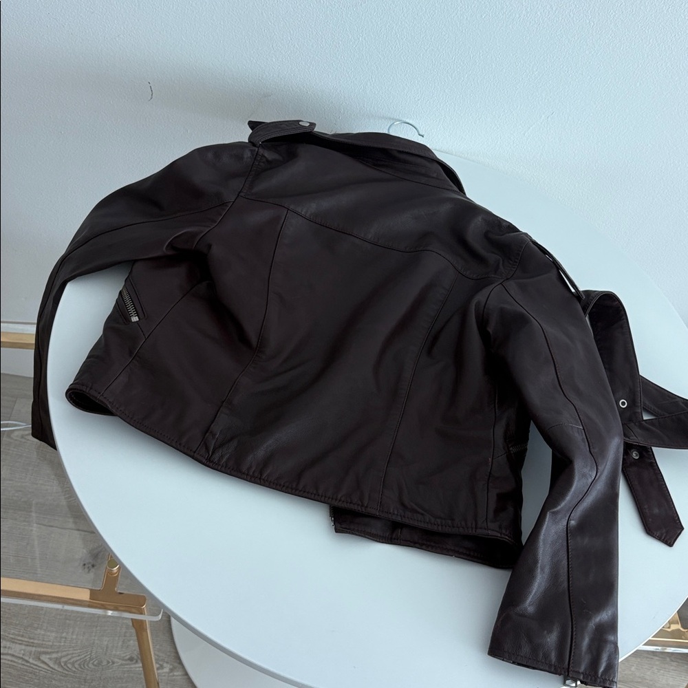 All Saints Balfern Leather Jacket - Picture 3 of 4
